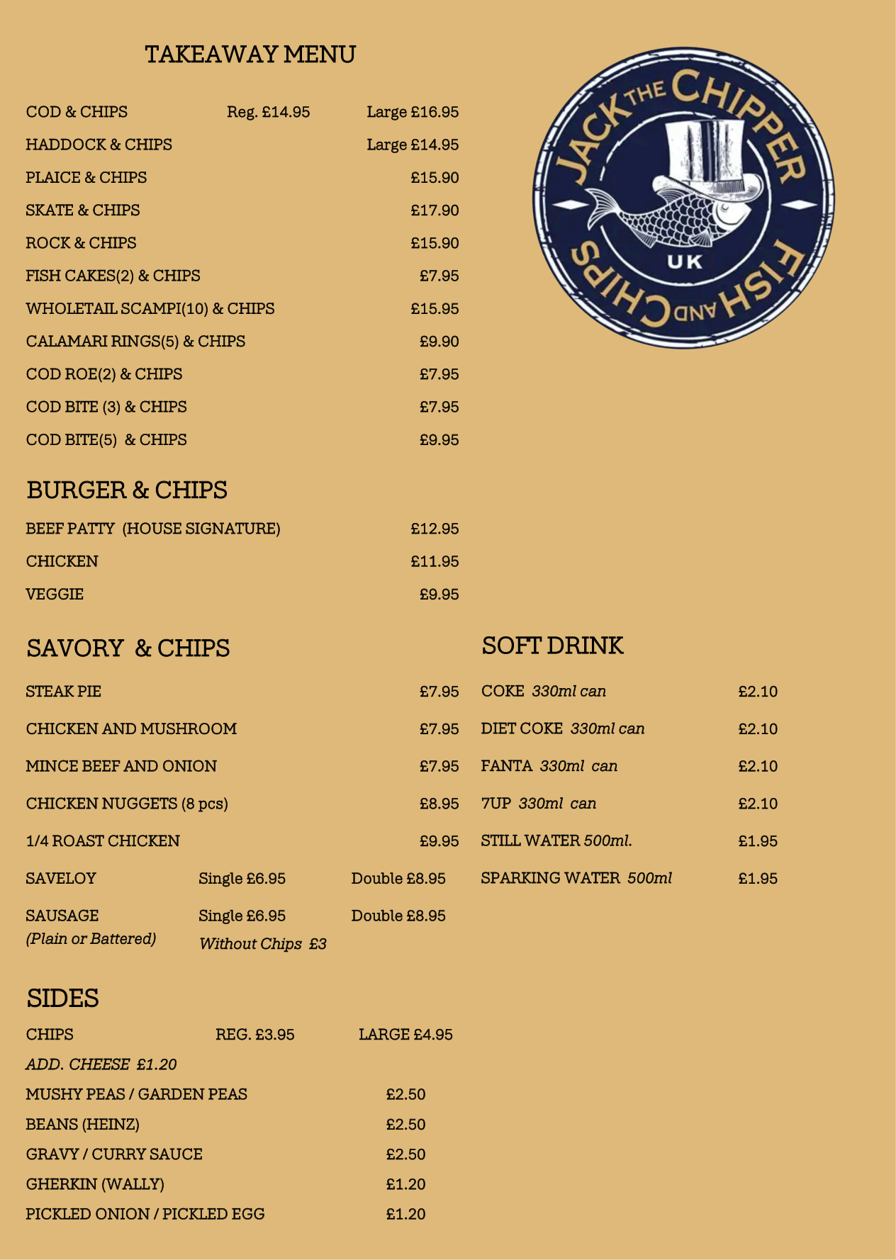 Takeaway Menu Poster PDF